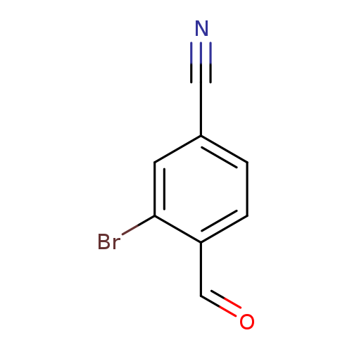 N#Cc1ccc(c(c1)Br)C=O