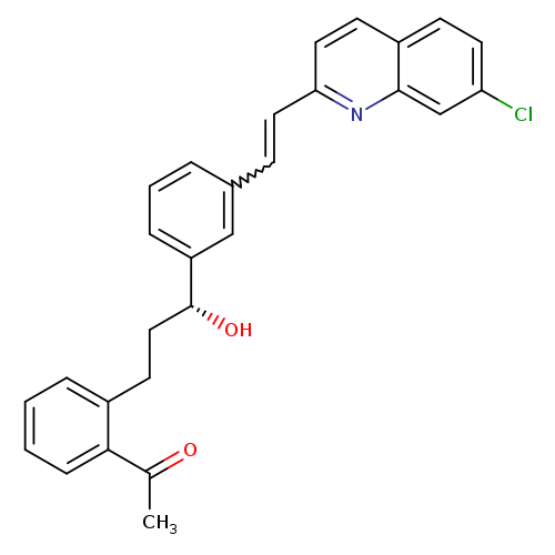 Clc1ccc2c(c1)nc(cc2)C=Cc1cccc(c1)[C@@H](CCc1ccccc1C(=O)C)O