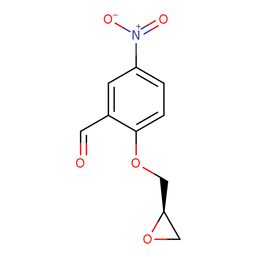 O=Cc1cc(ccc1OC[C@H]1CO1)[N+](=O)[O-]