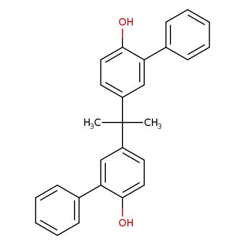 Oc1ccc(cc1c1ccccc1)C(c1ccc(c(c1)c1ccccc1)O)(C)C