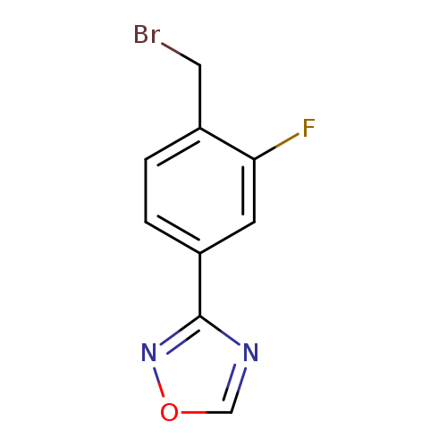 BrCc1ccc(cc1F)c1nocn1