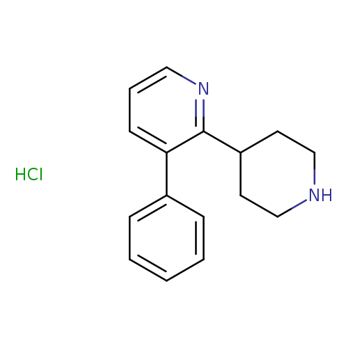 N1CCC(CC1)c1ncccc1c1ccccc1.Cl