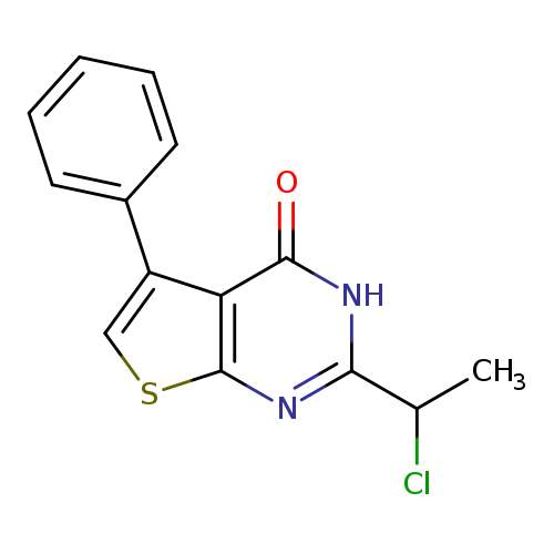 CC(c1nc2scc(c2c(=O)[nH]1)c1ccccc1)Cl
