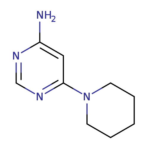 Nc1ncnc(c1)N1CCCCC1