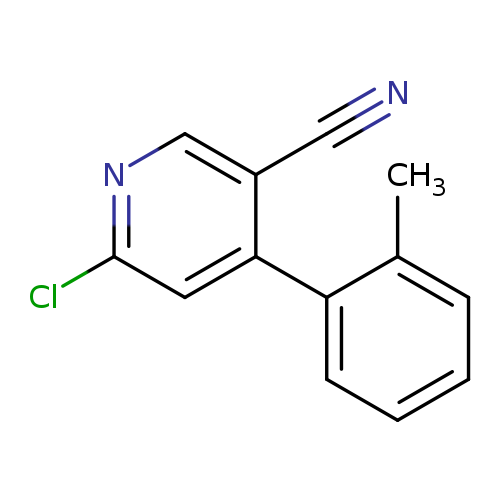 N#Cc1cnc(cc1c1ccccc1C)Cl