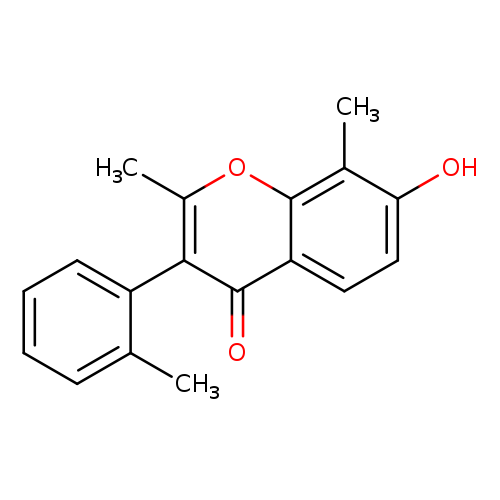 Cc1ccccc1c1c(C)oc2c(c1=O)ccc(c2C)O