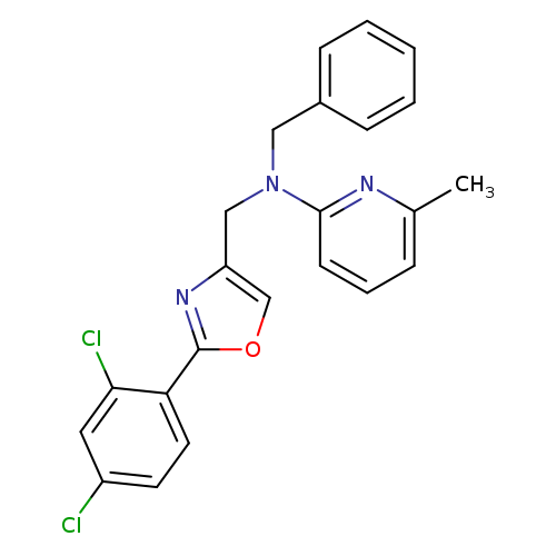 Cc1cccc(n1)N(Cc1ccccc1)Cc1coc(n1)c1ccc(cc1Cl)Cl