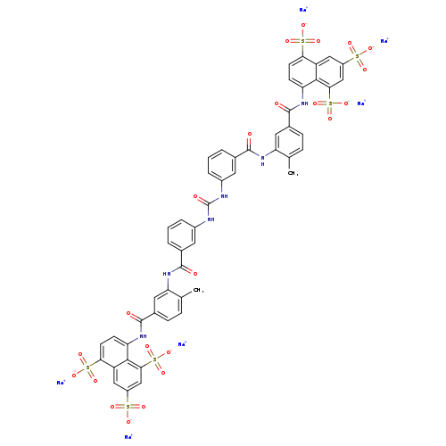 O=C(Nc1cccc(c1)C(=O)Nc1cc(ccc1C)C(=O)Nc1ccc(c2c1c(cc(c2)S(=O)(=O)[O-])S(=O)(=O)[O-])S(=O)(=O)[O-])Nc1cccc(c1)C(=O)Nc1cc(ccc1C)C(=O)Nc1ccc(c2c1c(cc(c2)S(=O)(=O)[O-])S(=O)(=O)[O-])S(=O)(=O)[O-].[Na+].[Na+].[Na+].[Na+].[Na+].[Na+]