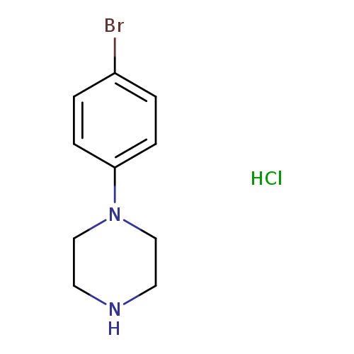 Brc1ccc(cc1)N1CCNCC1.Cl