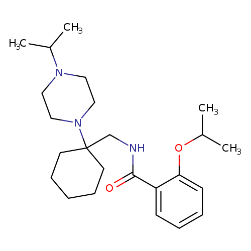 CC(Oc1ccccc1C(=O)NCC1(CCCCC1)N1CCN(CC1)C(C)C)C