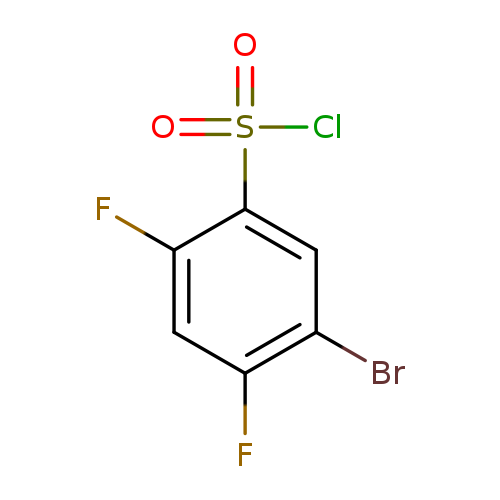 Fc1cc(F)c(cc1S(=O)(=O)Cl)Br