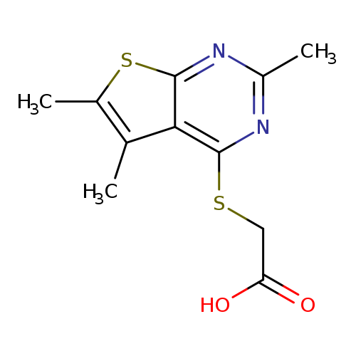 OC(=O)CSc1nc(C)nc2c1c(C)c(s2)C