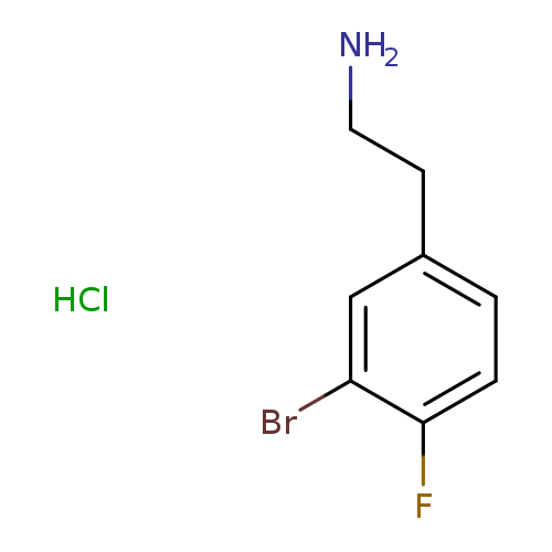 NCCc1ccc(c(c1)Br)F.Cl