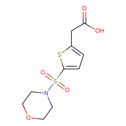 OC(=O)Cc1ccc(s1)S(=O)(=O)N1CCOCC1