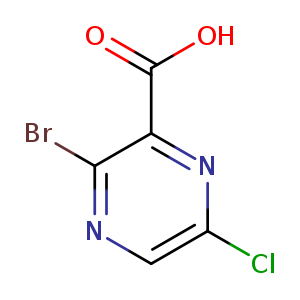 Clc1cnc(c(n1)C(=O)O)Br
