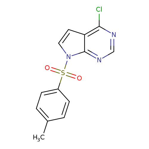 Cc1ccc(cc1)S(=O)(=O)n1ccc2c1ncnc2Cl