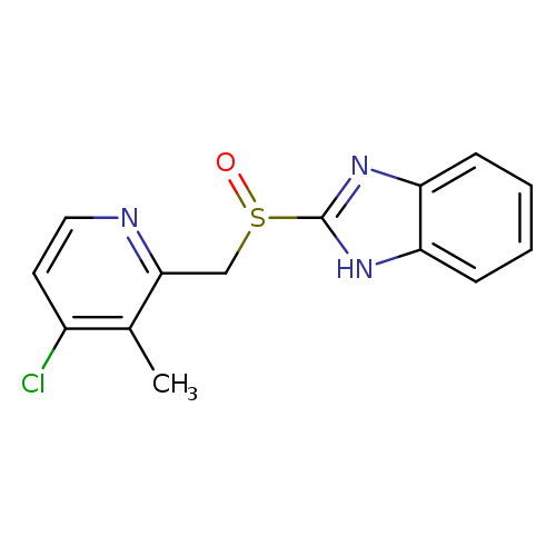 O=S(c1nc2c([nH]1)cccc2)Cc1nccc(c1C)Cl