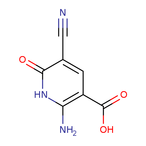N#Cc1cc(C(=O)O)c([nH]c1=O)N