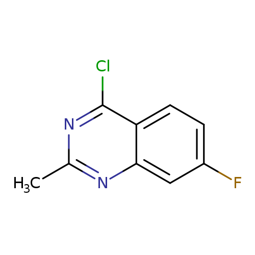 Fc1ccc2c(c1)nc(nc2Cl)C