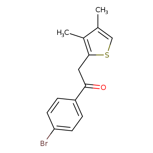 Brc1ccc(cc1)C(=O)Cc1scc(c1C)C