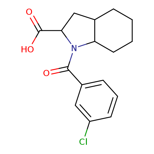 OC(=O)C1CC2C(N1C(=O)c1cccc(c1)Cl)CCCC2
