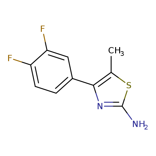 Nc1sc(c(n1)c1ccc(c(c1)F)F)C