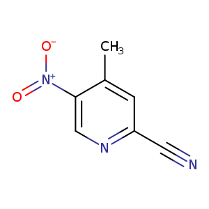 N#Cc1ncc(c(c1)C)[N+](=O)[O-]