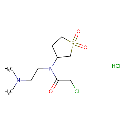 ClCC(=O)N(C1CCS(=O)(=O)C1)CCN(C)C.Cl