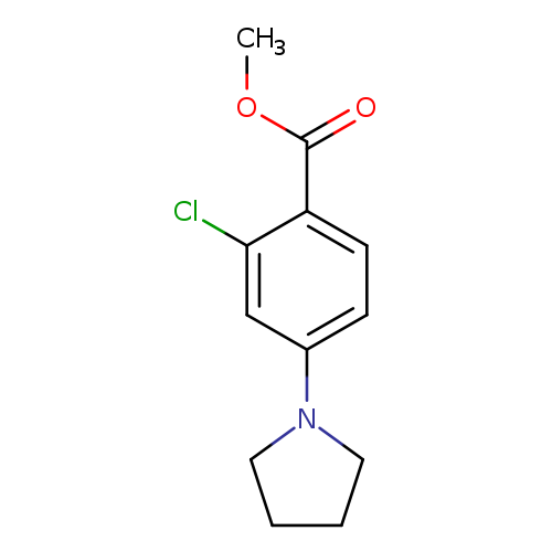 COC(=O)c1ccc(cc1Cl)N1CCCC1