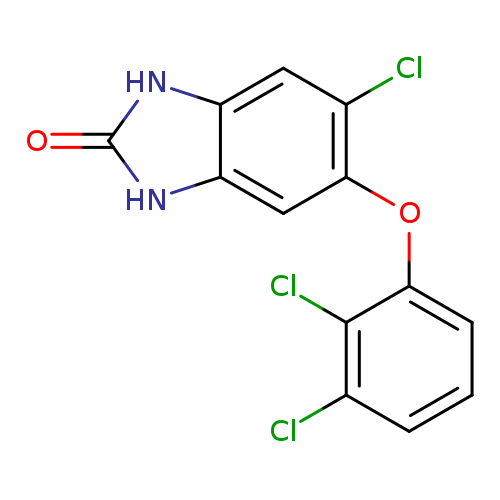 Clc1cc2[nH]c(=O)[nH]c2cc1Oc1cccc(c1Cl)Cl