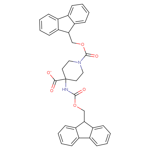 O=C(NC1(CCN(CC1)C(=O)OCC1c2ccccc2c2c1cccc2)C(=O)[O-])OCC1c2ccccc2c2c1cccc2