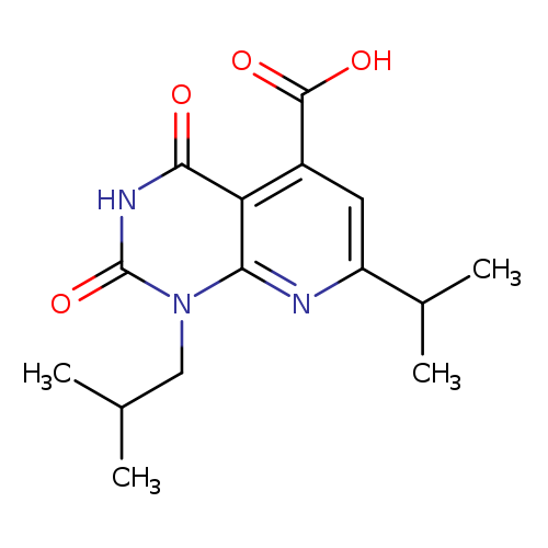 CC(Cn1c(=O)[nH]c(=O)c2c1nc(cc2C(=O)O)C(C)C)C