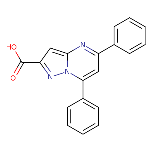 OC(=O)c1nn2c(c1)nc(cc2c1ccccc1)c1ccccc1