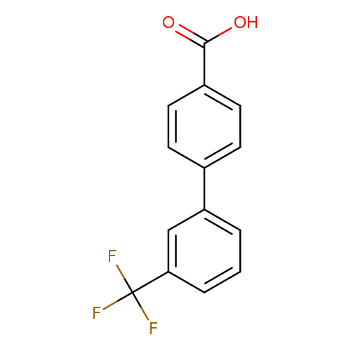 OC(=O)c1ccc(cc1)c1cccc(c1)C(F)(F)F