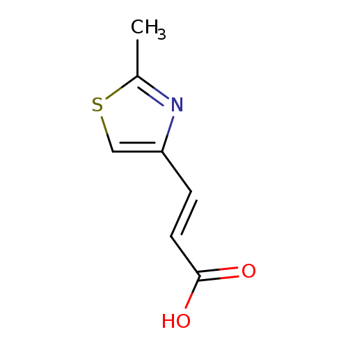 Cc1nc(cs1)/C=C/C(=O)O