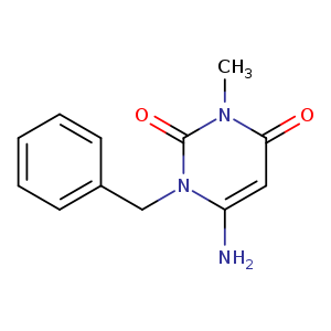 Cn1c(=O)cc(n(c1=O)Cc1ccccc1)N
