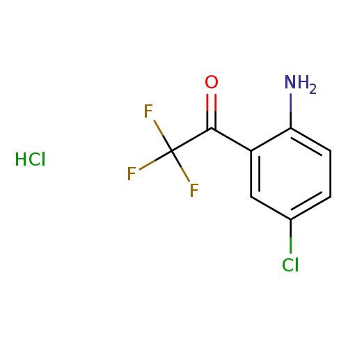 O=C(C(F)(F)F)c1cc(Cl)ccc1N.Cl