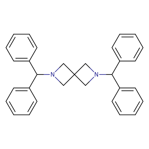 c1ccc(cc1)C(c1ccccc1)N1CC2(C1)CN(C2)C(c1ccccc1)c1ccccc1