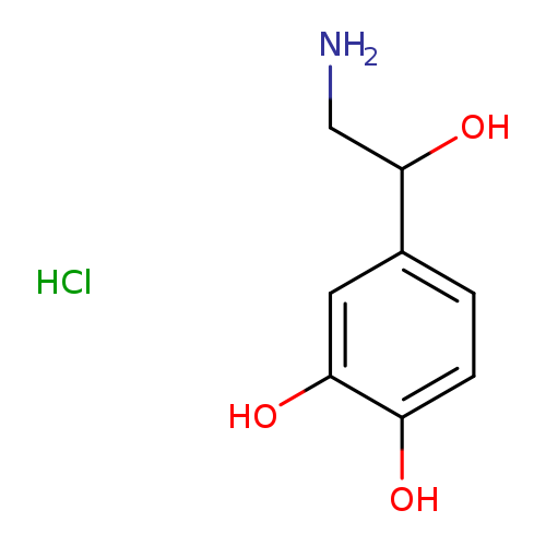 NCC(c1ccc(c(c1)O)O)O.Cl