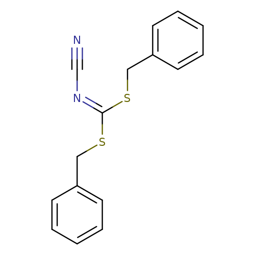 N#CN=C(SCc1ccccc1)SCc1ccccc1