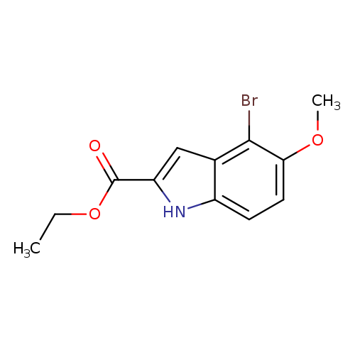 CCOC(=O)c1cc2c([nH]1)ccc(c2Br)OC