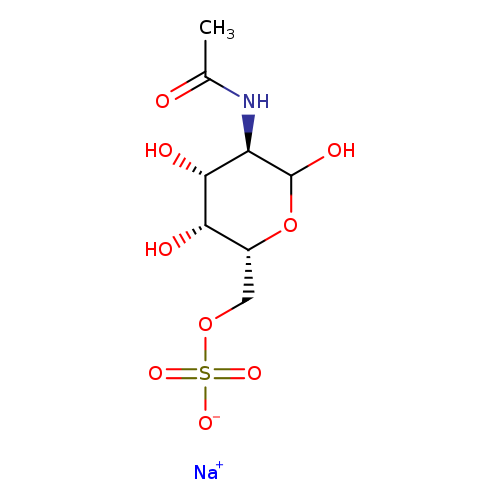 CC(=O)N[C@H]1C(O)O[C@@H]([C@@H]([C@@H]1O)O)COS(=O)(=O)[O-].[Na+]