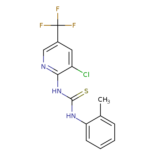 S=C(Nc1ccccc1C)Nc1ncc(cc1Cl)C(F)(F)F