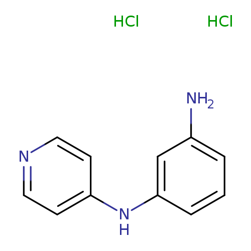 Nc1cccc(c1)Nc1ccncc1.Cl.Cl