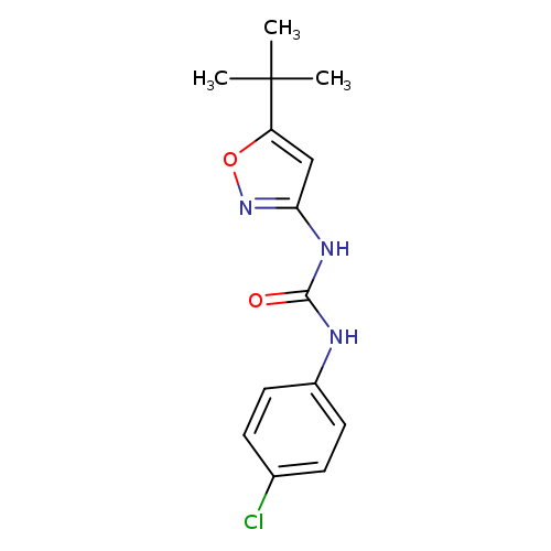 O=C(Nc1noc(c1)C(C)(C)C)Nc1ccc(cc1)Cl