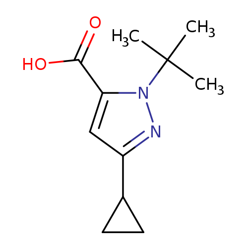 OC(=O)c1cc(nn1C(C)(C)C)C1CC1