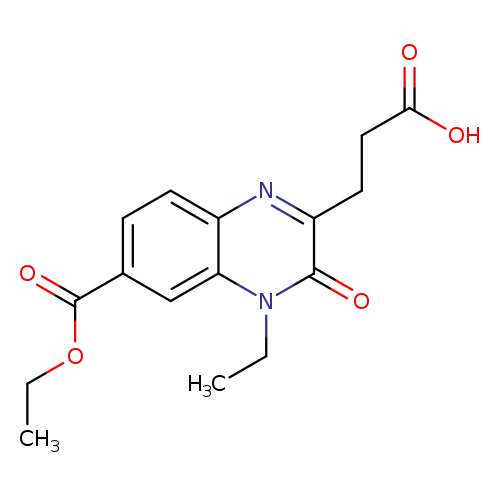 CCOC(=O)c1ccc2c(c1)n(CC)c(=O)c(n2)CCC(=O)O