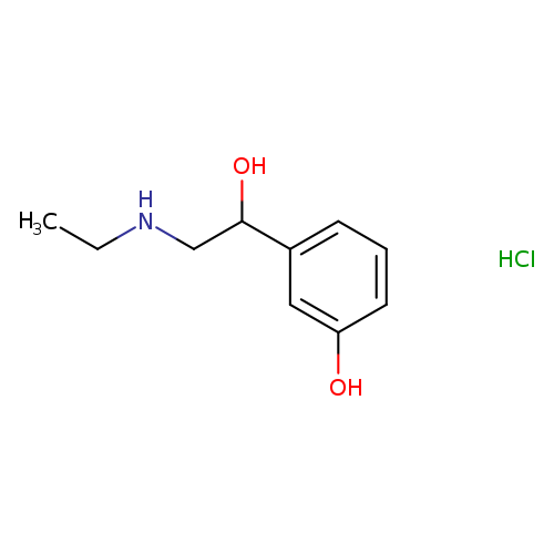 CCNCC(c1cccc(c1)O)O.Cl