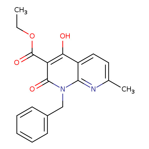 CCOC(=O)c1c(O)c2ccc(nc2n(c1=O)Cc1ccccc1)C
