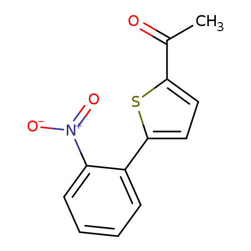 [O-][N+](=O)c1ccccc1c1ccc(s1)C(=O)C